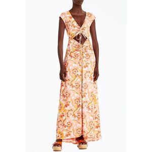 AFRM LIZETTE CUTOUT SLINKY KNIT HIPPIE MAXI DRESS Size 3X